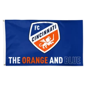 FC Cincinnati Flag Orange and Blue